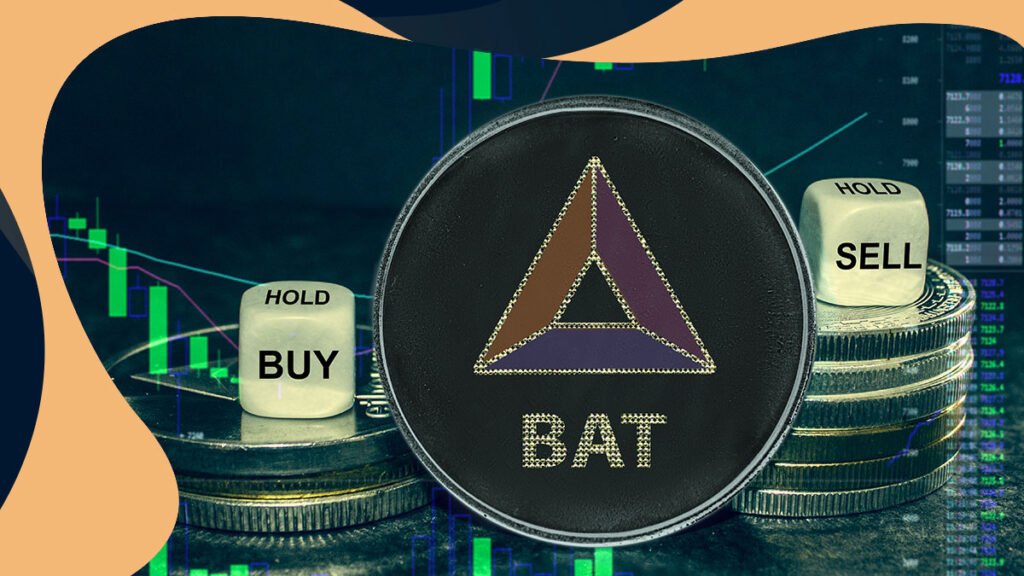 BAT logo with buy and sell dice