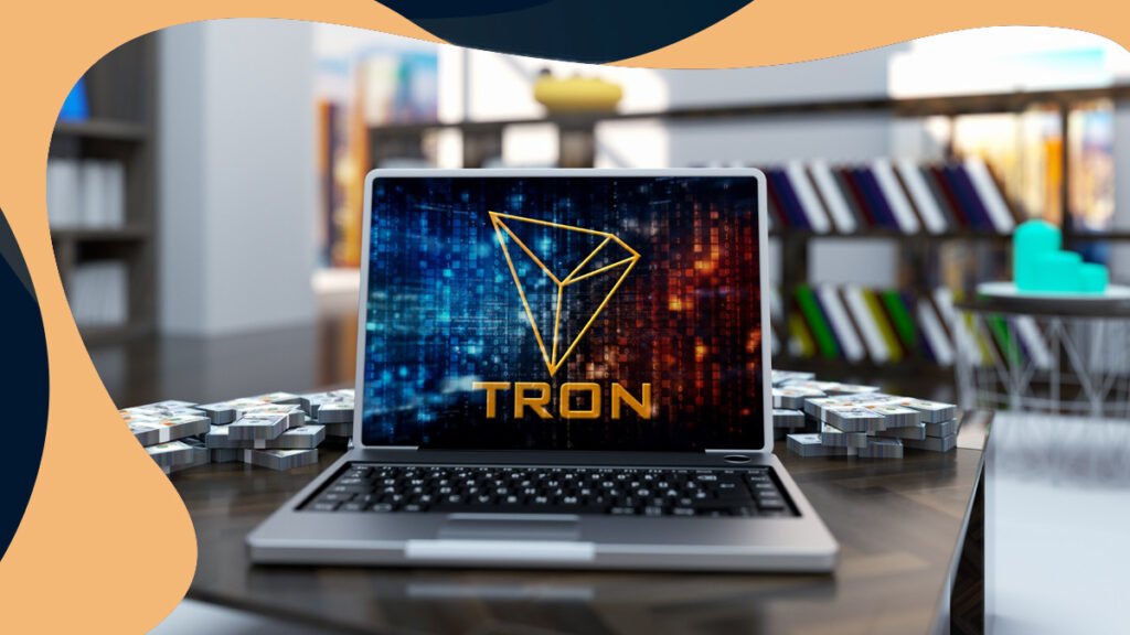 tron price prediction vision on laptop featuring tron